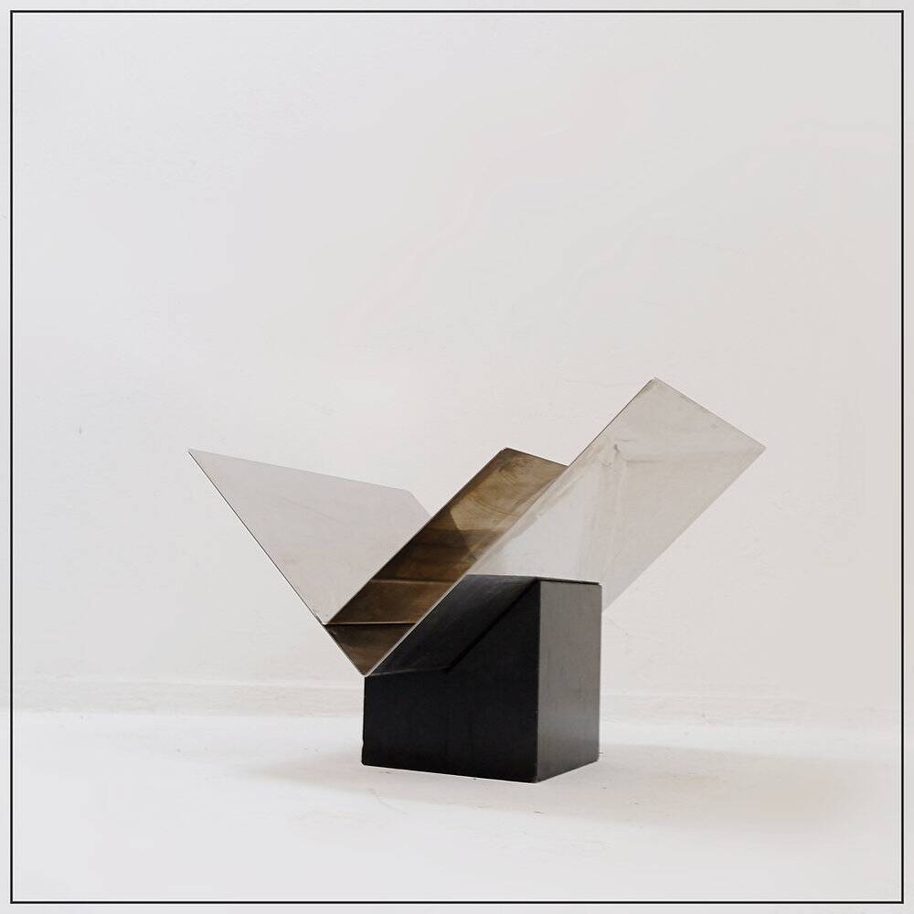 Sculptural magazine rack by G. Giuliana, Mazza Sergio for Krupp - 1970