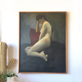 Nude woman painting