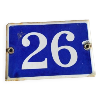 enameled street number plaque