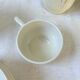 Service à café St Amand 10 personnes – Porcelaine vintage blanche et dorée