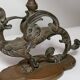 Pair of bronze candlesticks representing chimeras/dragons - 19th century
