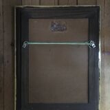 Golden mirror with 68 x 54 cm