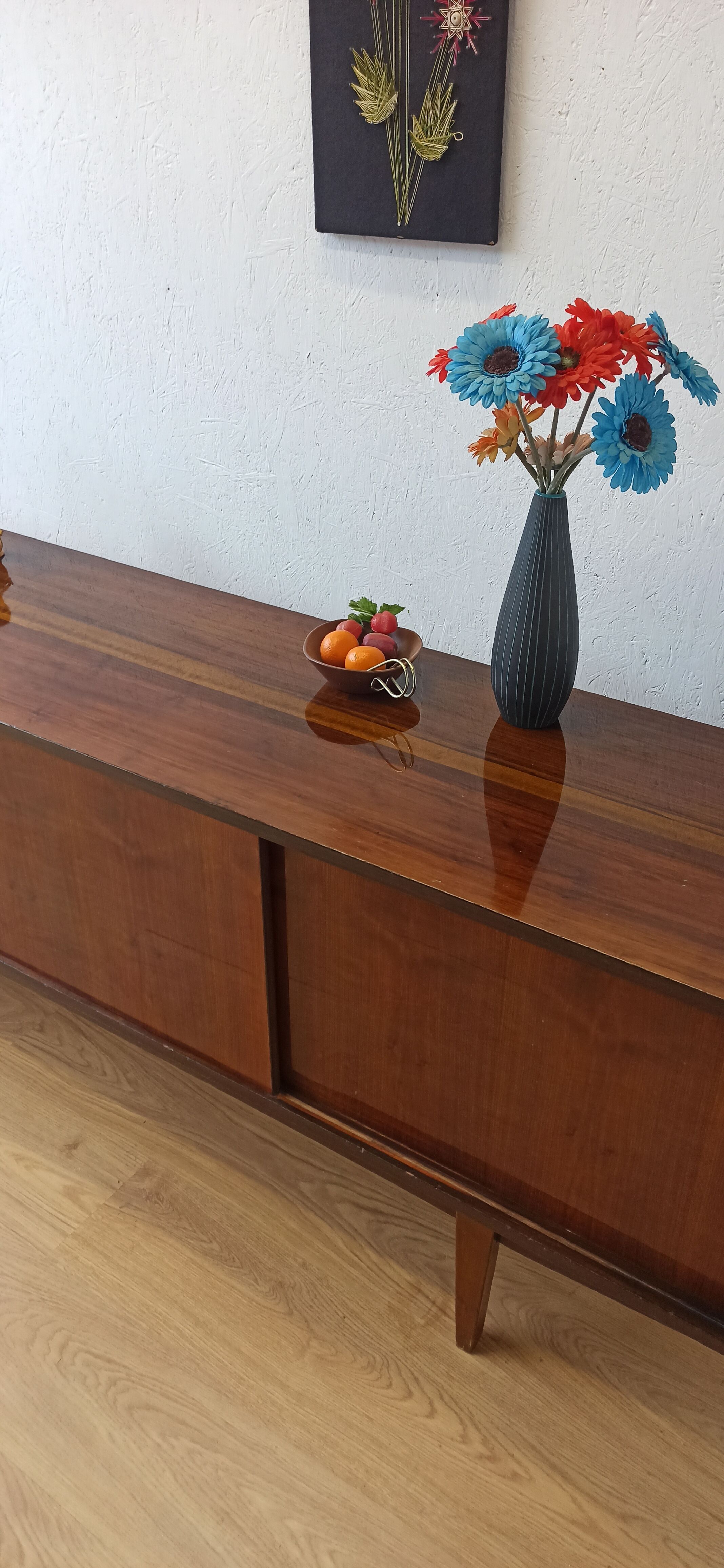Modernist long sideboard of the 1970s