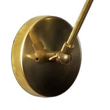 Wall light mounted italian arm articulable black