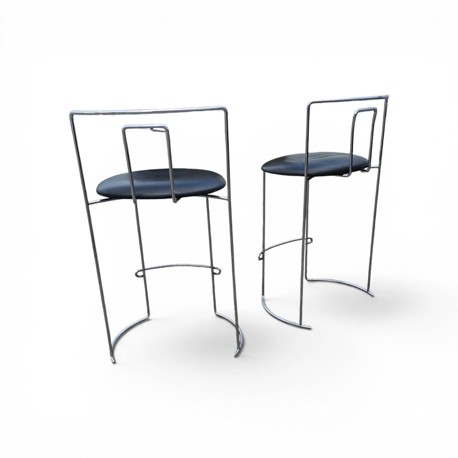2 x Gaja stool by Kazuhide Takahama for Simon Gavina / black leather