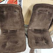 Paire de chaise fauteuil velour vintage  1970"