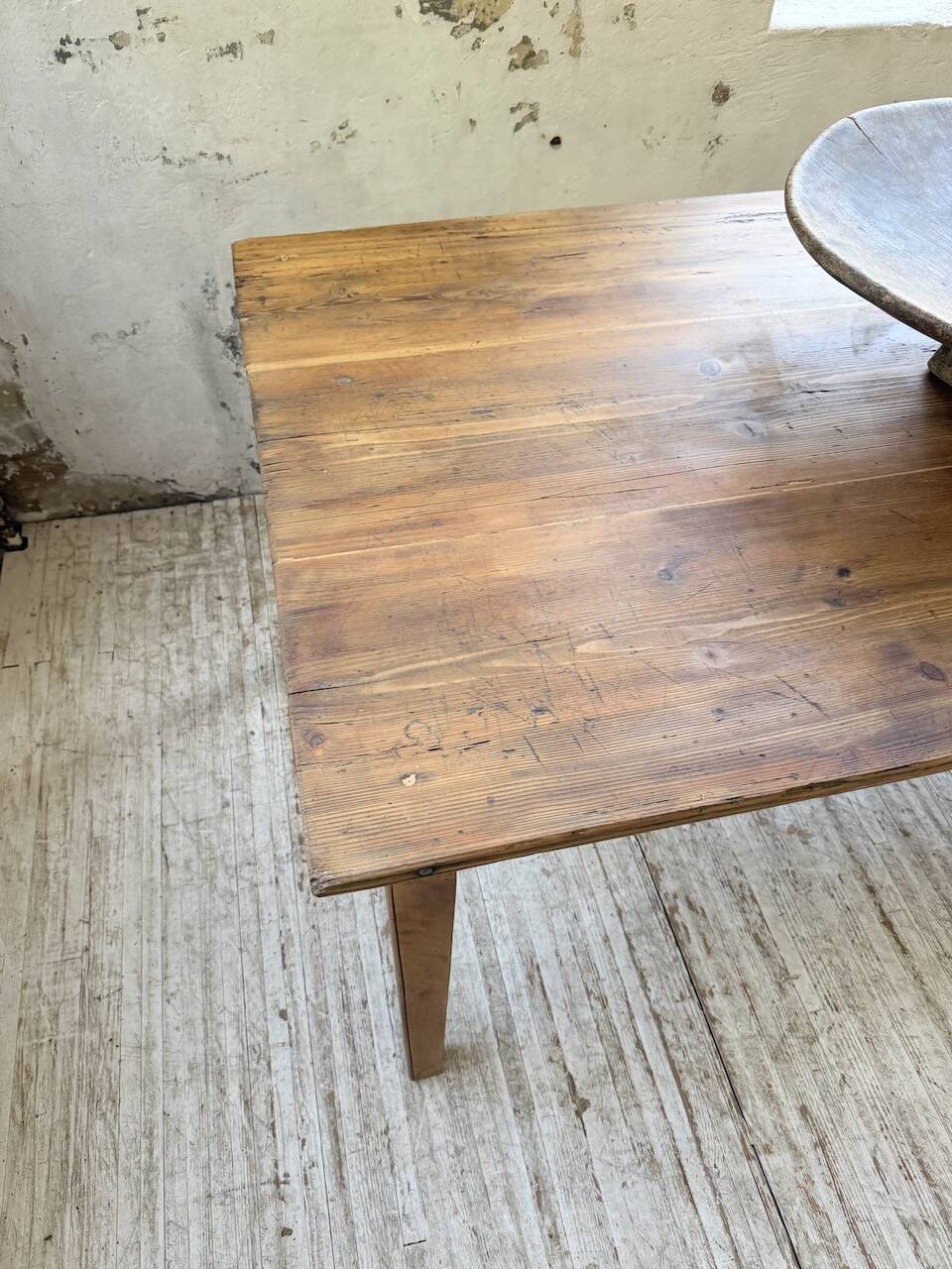 50s pine and oak farmhouse table 2.5m