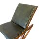 Vintage green footstool pouf