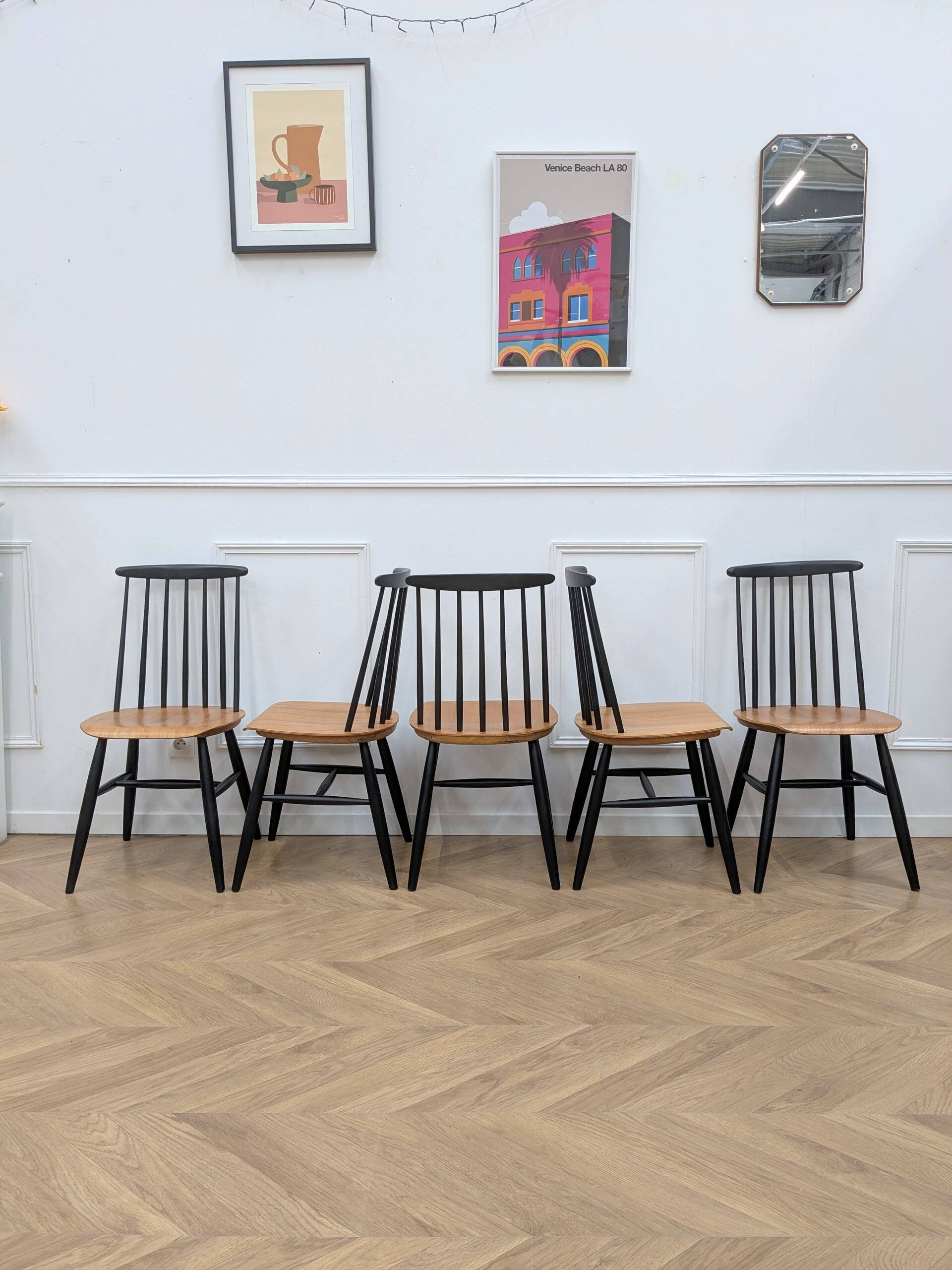 Lot de 5 chaises Fanett Ilmari Tapiovaara