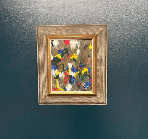 Original Swedish Oil on Panel – “Komposition” by E. Jarl – Dated 1962