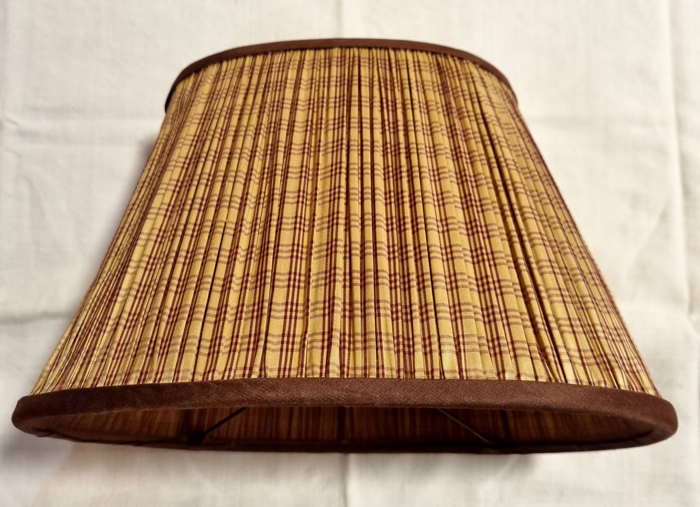 Pleated silk lampshade