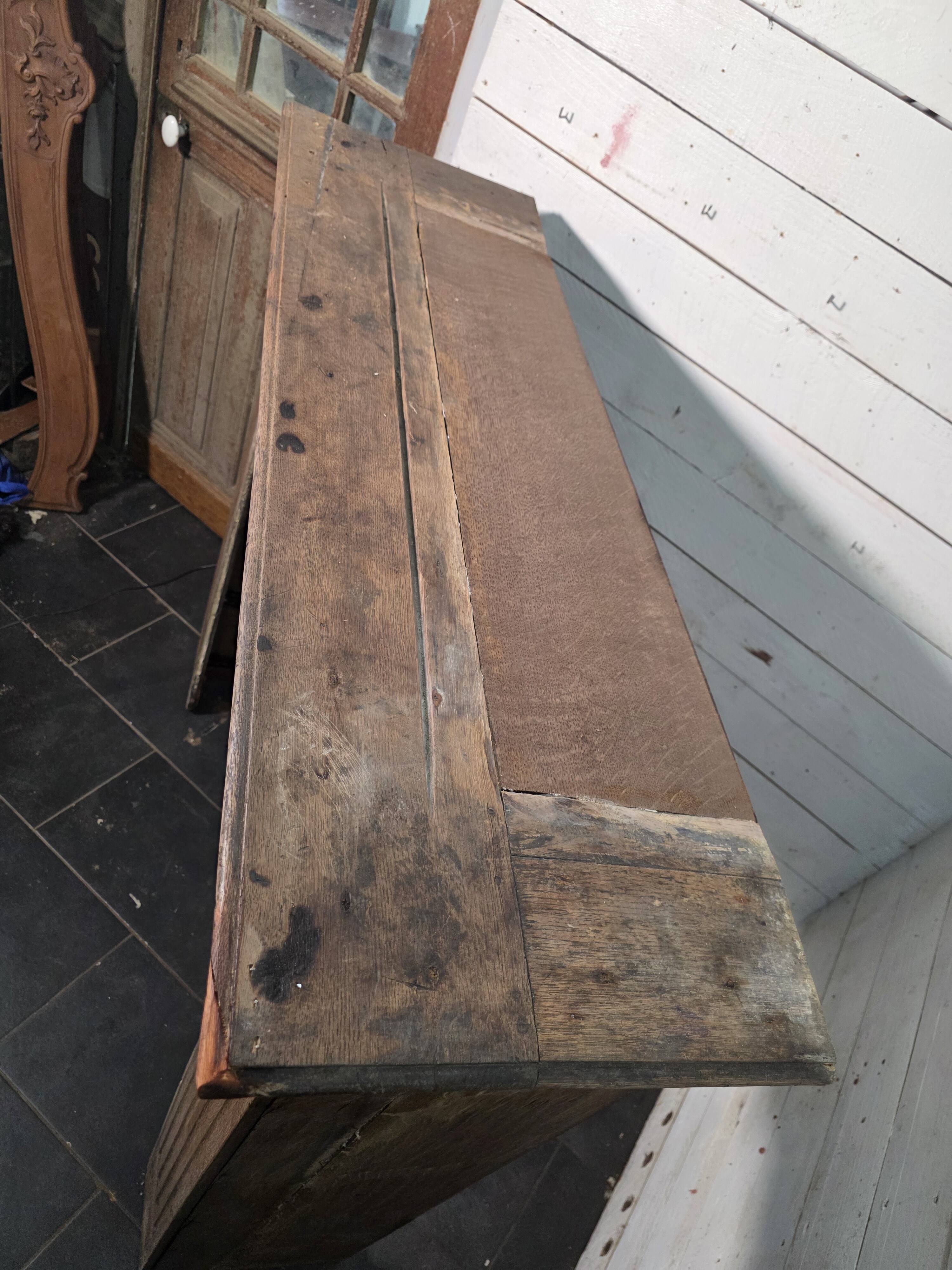 19th-century solid oak fireplace