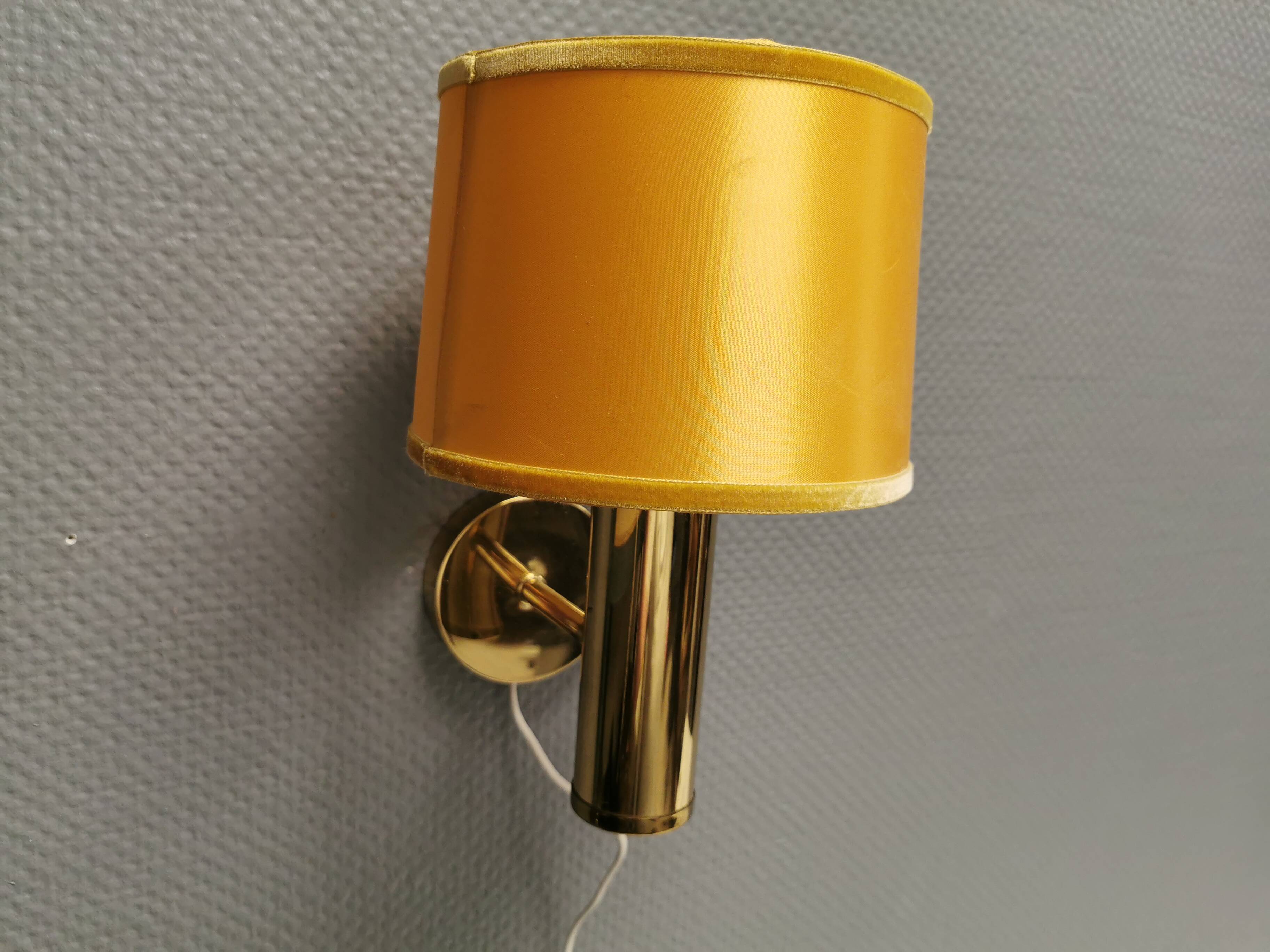 Stylish wall lamp in brass from MS lightning Denmark 1970-80s
