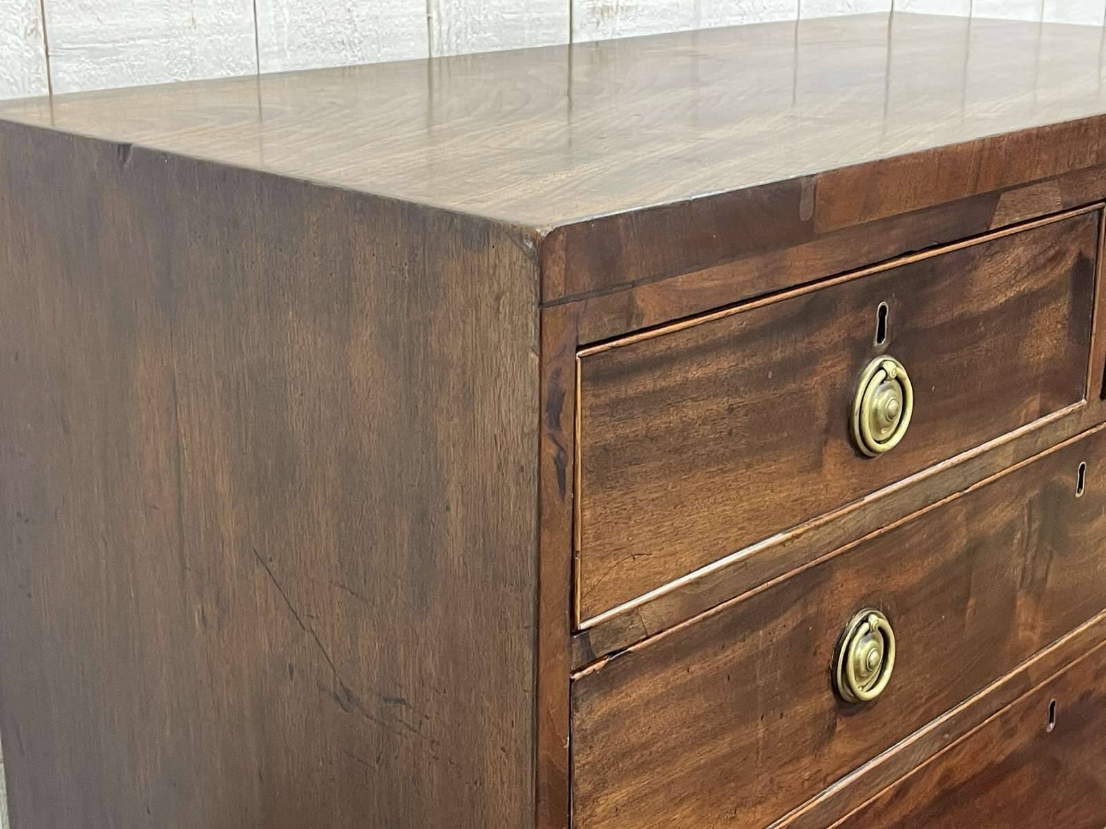 19th-century English mahogany commode