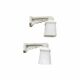 Pair of Art Deco wall sconces in ceramic with opaline glass shades.