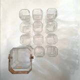 Set of 11 glasses with ice bucket, Tumbler Designer Cino Boeri for Arnolfo