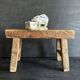 Antique earthenware pig box, salt cellar or mustard pot, floral decoration.