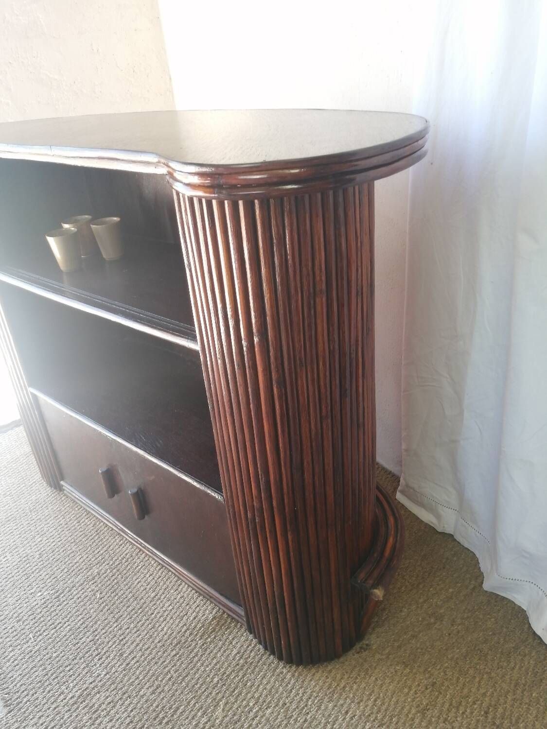 Bamboo and rattan tiki bar, 1940