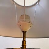 Large silver metal lamp with classic baluster o