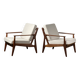 Paire de fauteuils scandinaves,  Arne Vodder – Modèle n°6 – Teck – Danemark