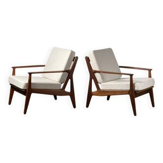 Pair of Scandinavian armchairs, Arne Vodder – Model No. 6 – Teak – Denmark
