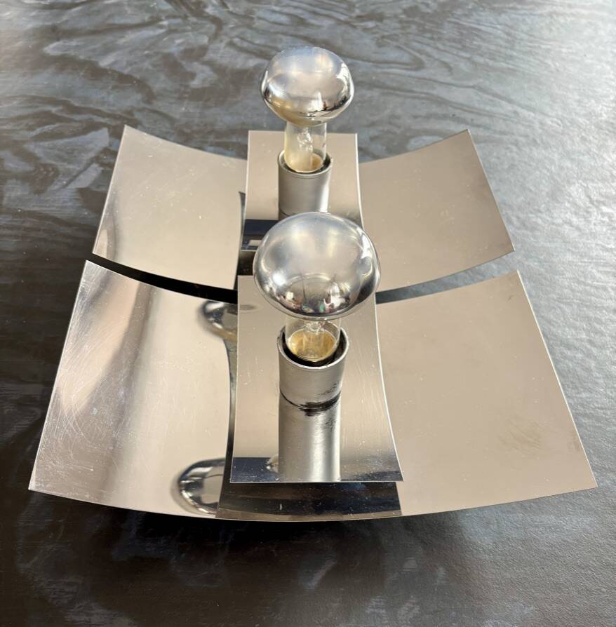 Vintage 1970s Space Age-style wall lamp