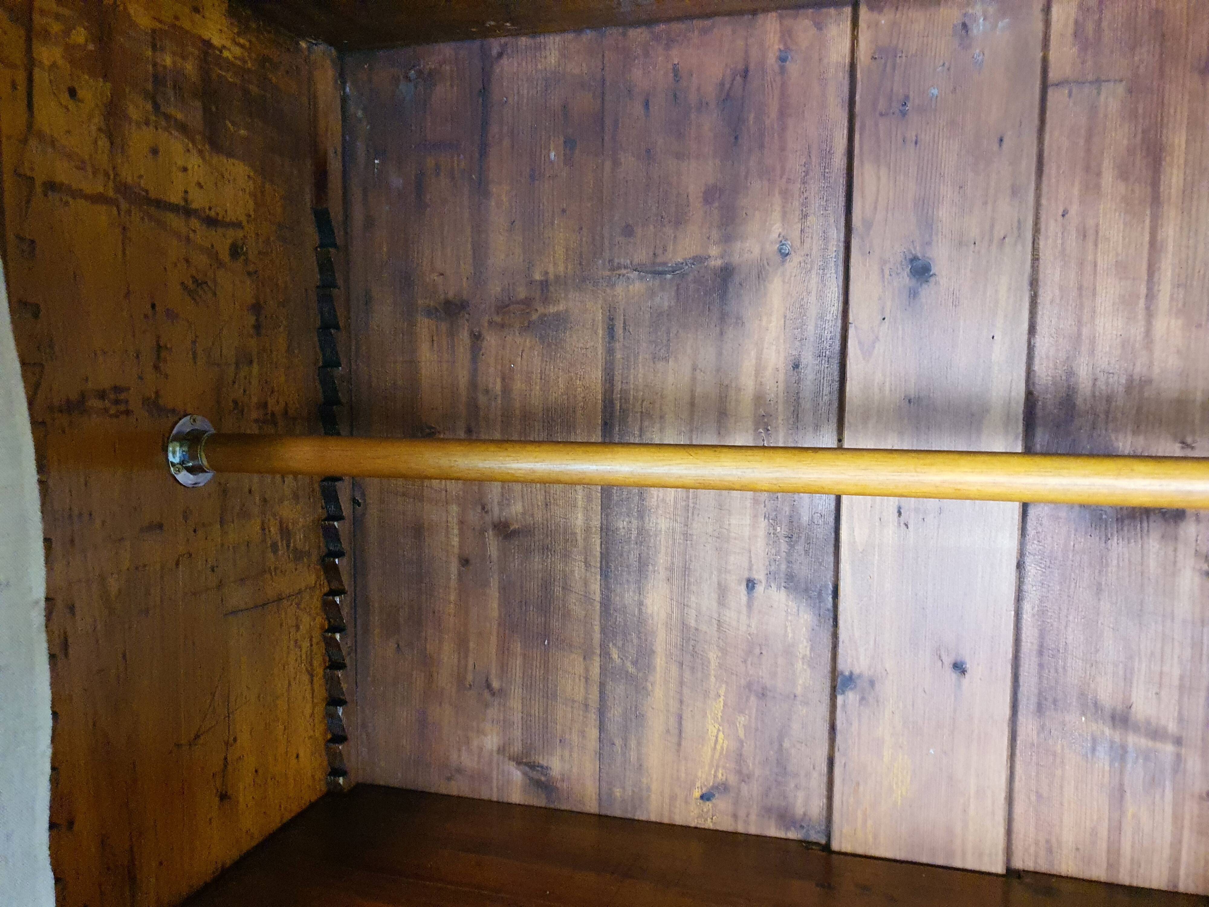 Rustic Wardrobe in Fir with Curtains