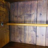 Rustic Wardrobe in Fir with Curtains