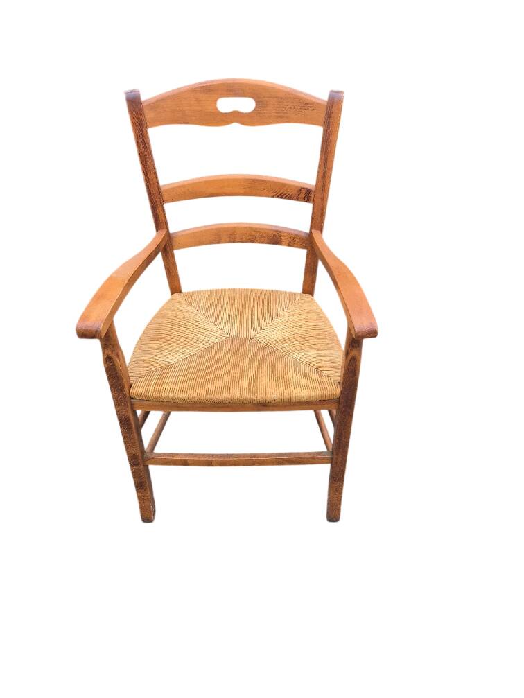 6 chaises + un fauteuil de campagne