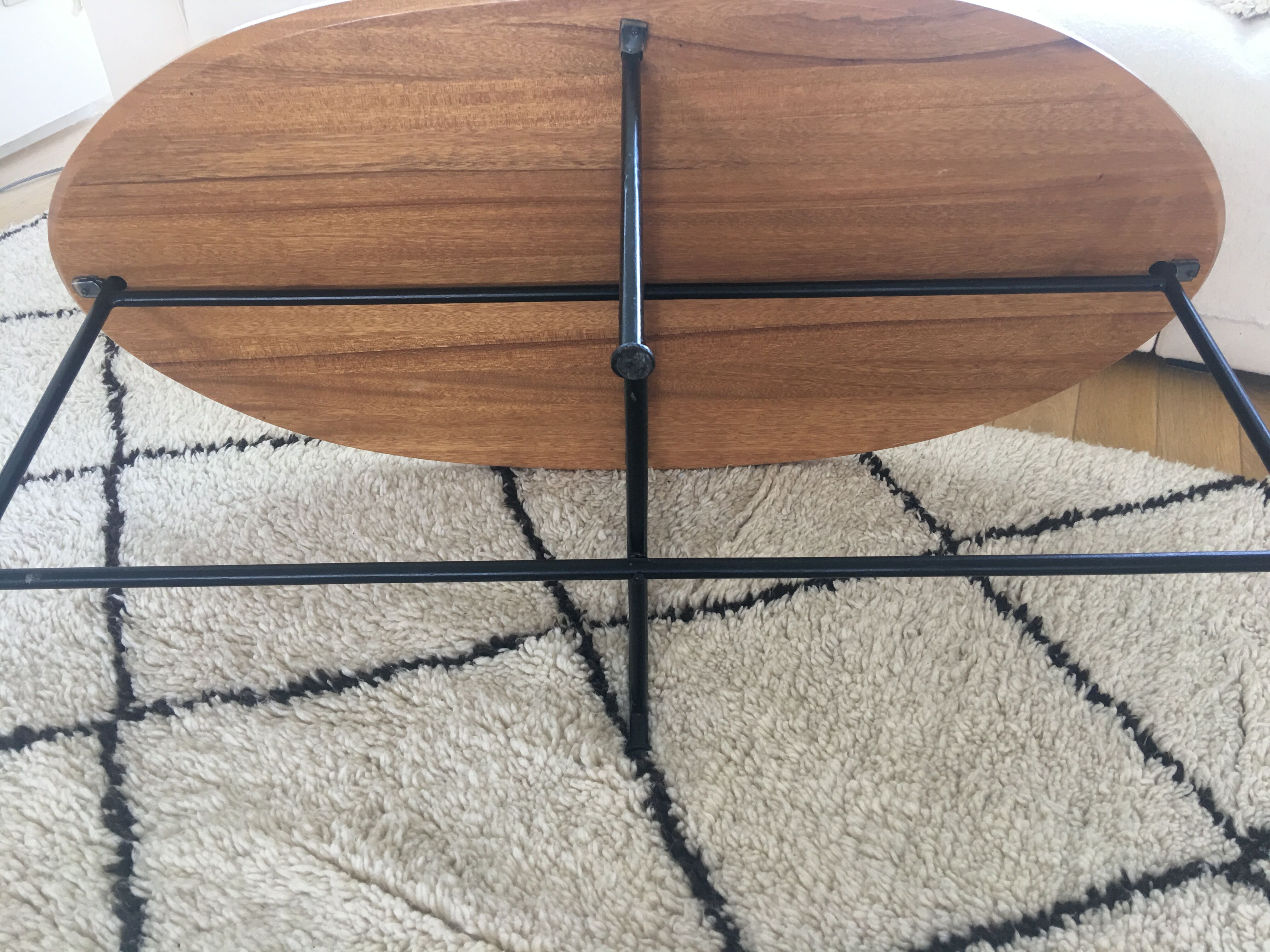 Vintage oval coffee table