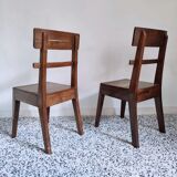 Pair of wooden chairs
