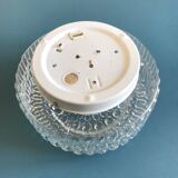 Plafonnier rond en verre ciselé
