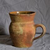 Enamelled terracotta pitcher