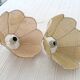 2 "flower" suspensions in vintage 1970s natural fibre.