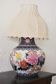 Vase-shaped table lamp with hand-embroidered lampshade, China, 1950