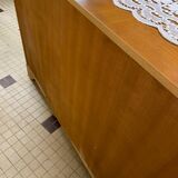 Cherry wood sideboard with 3 doors and 3 drawers