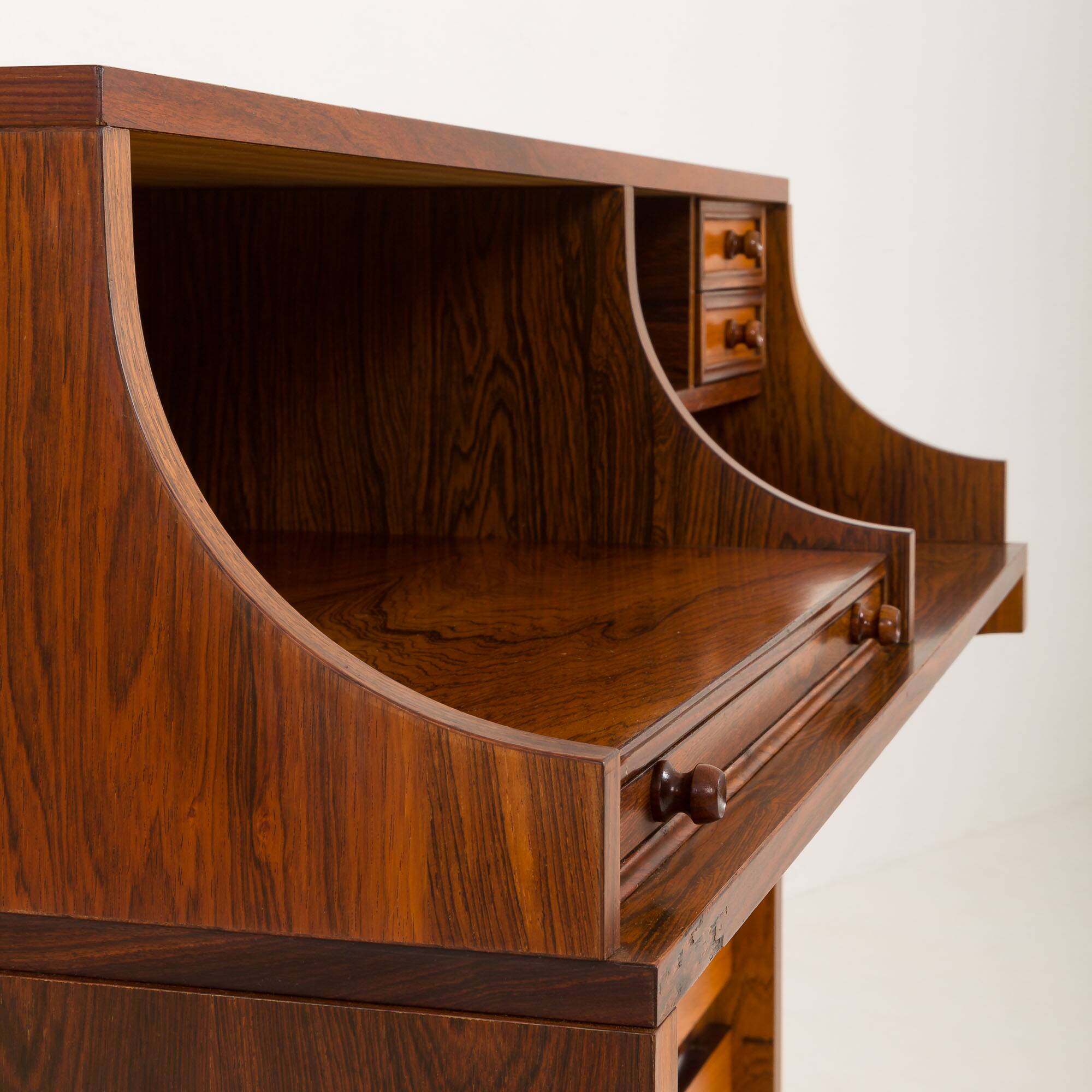 Bureau ou console en palissandre italien du milieu du siècle