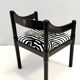 'Carimate' Black Walnut and Velvet Chair by Vico Magistretti for Cassina, 1