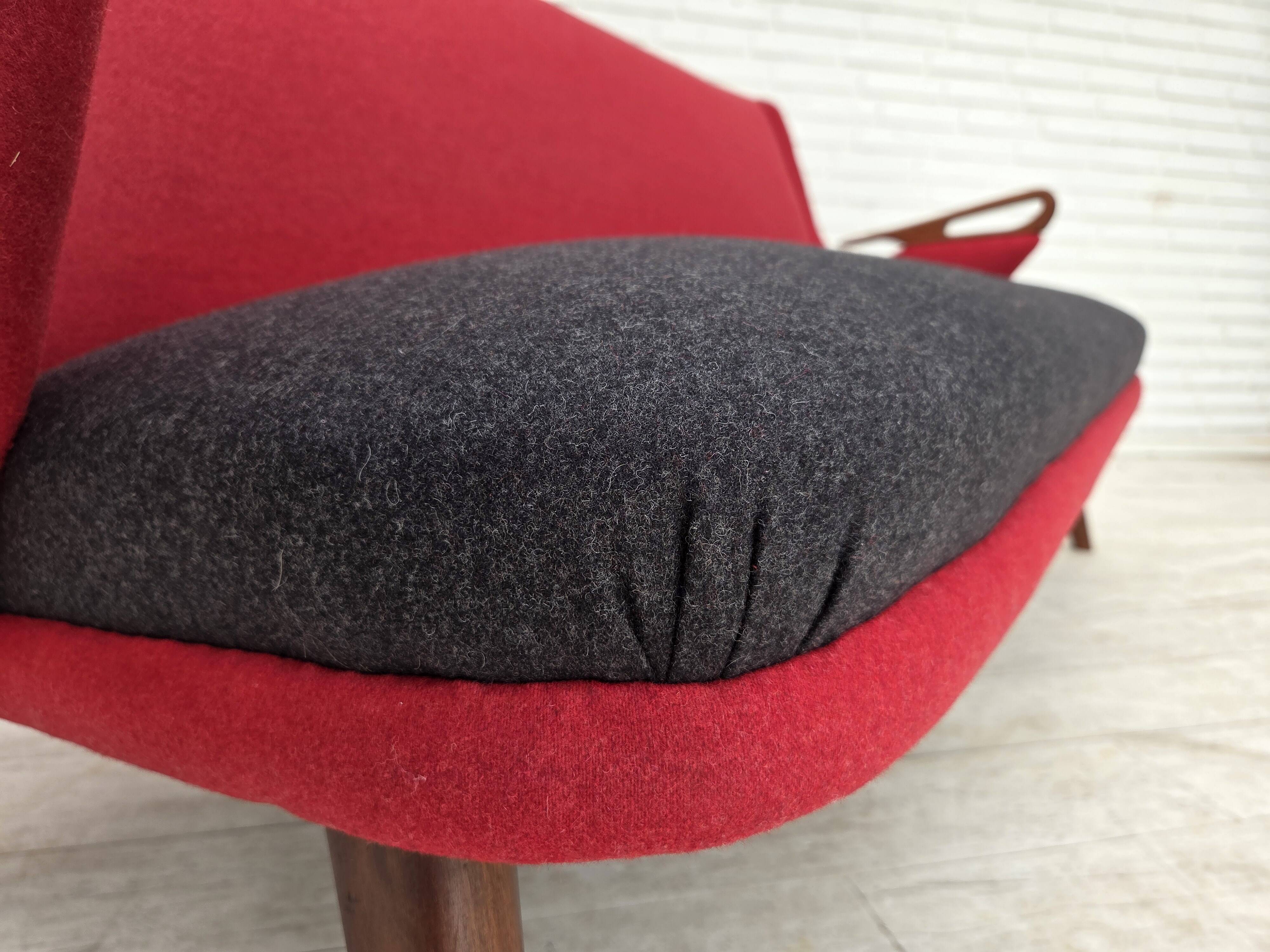 1960s, Danish design by Ch. F. Brodersen, 2 seater sofa, reupholstered.