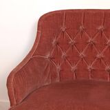 Toad sofa in old pink velvet