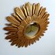 Vintage golden sunburst mirror, 1960s