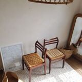 Pair of Scandinavian chairs in braided rope-circa 1960