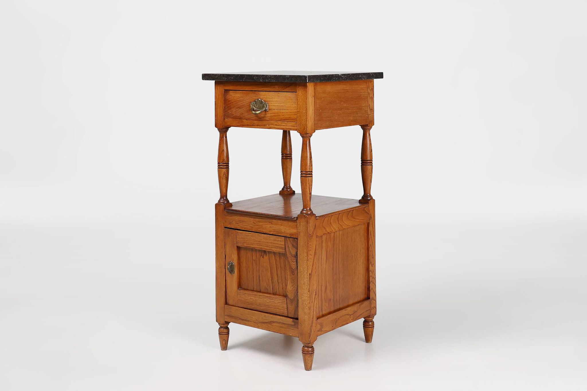 French Art Deco Night Stand with blue stone top, ca. 1920