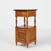 French Art Deco Night Stand with blue stone top, ca. 1920