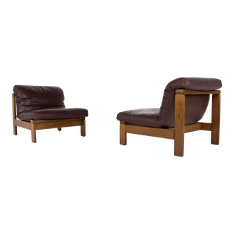 Pair of leather chairs 1970