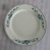 Plat rond en faïence motif Bertha