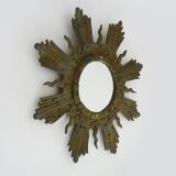 Ancien miroir soleil en plomb style Line Vautrin Irena Jaworska 48 cm - 18,89 "