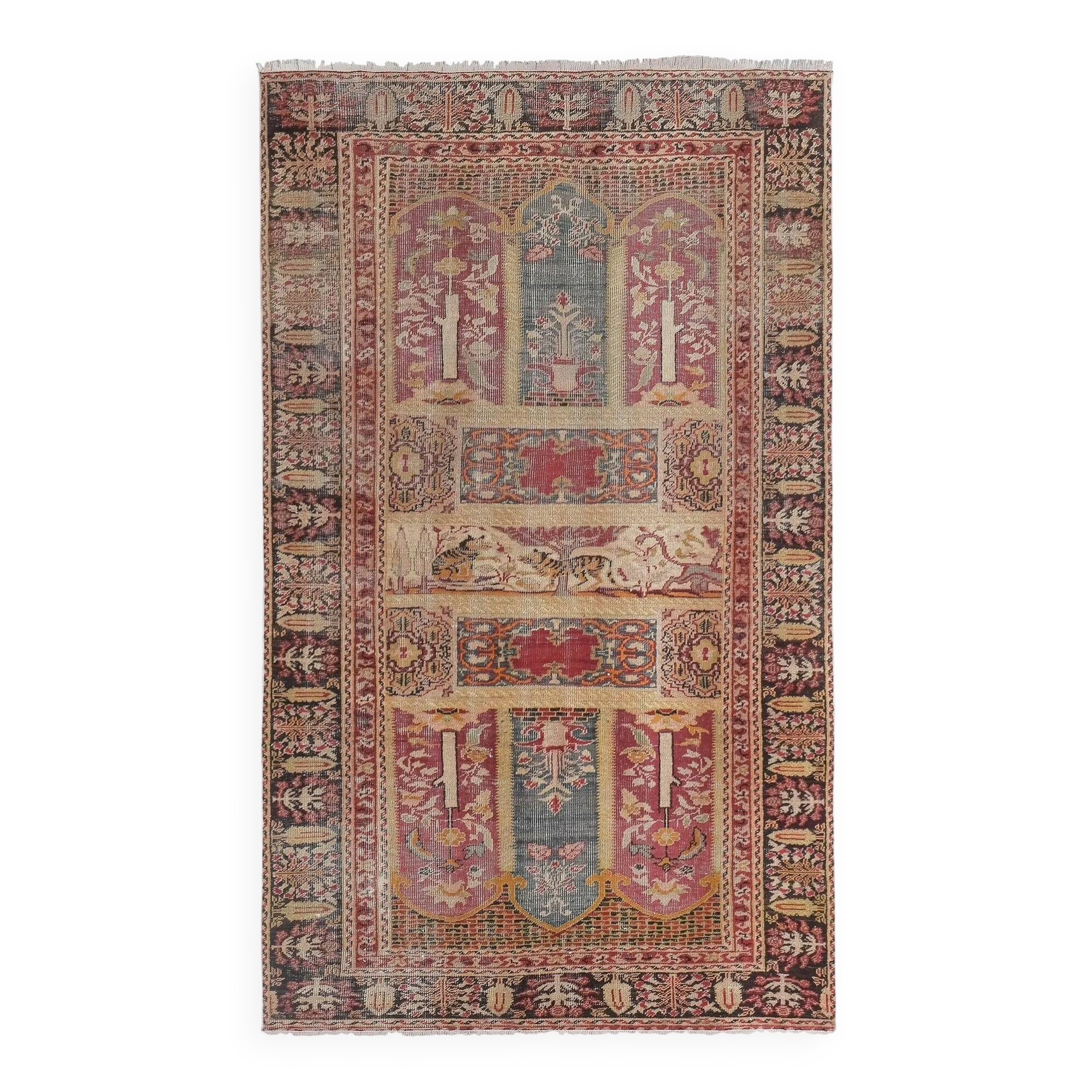 Vintage Turkish handmade rug 115x182 cm