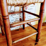 Braided straw stool