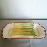 Plat à asperges barbotine Sarreguemines